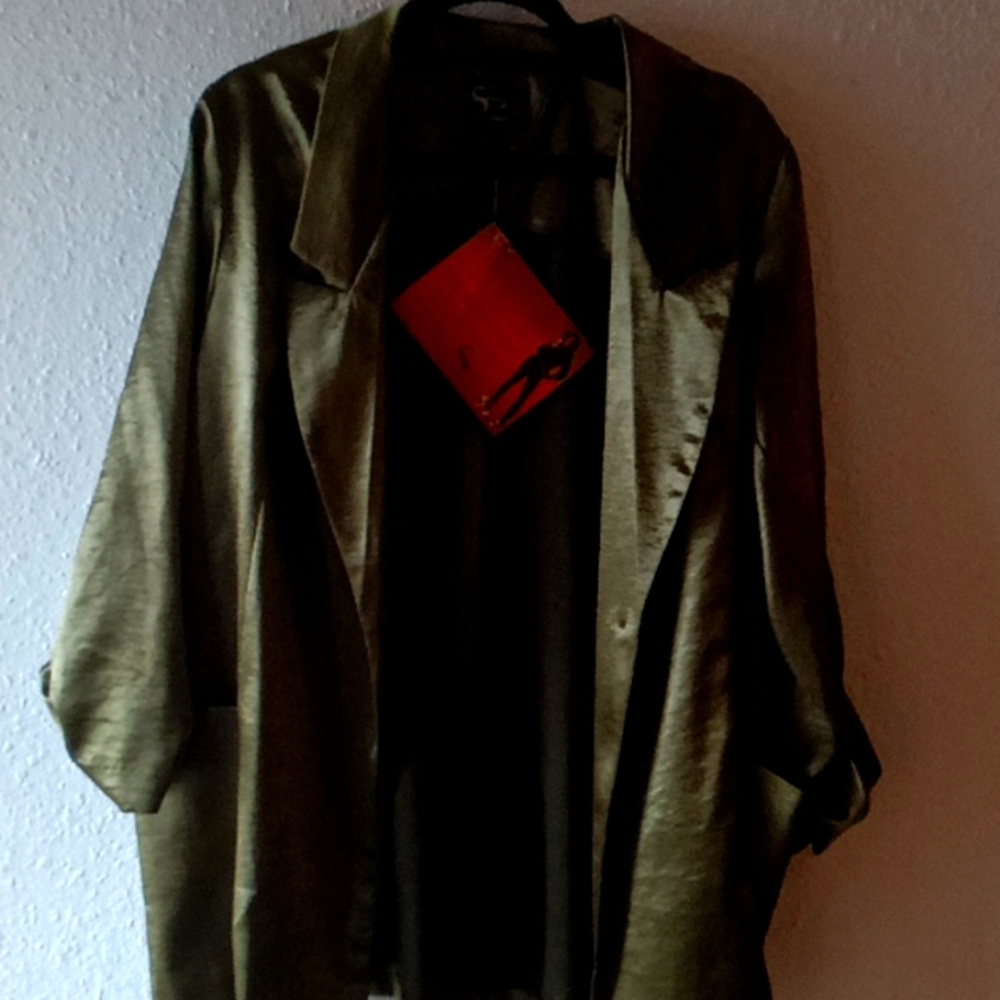 Serena Williams Signature Statement NWT Jacket Olive Green Sheen